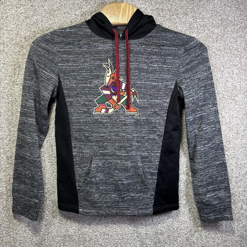 Arizona Coyotes Hoodie Sweatshirt Mens Small Gray NHL Hockey Fanatics Fleece